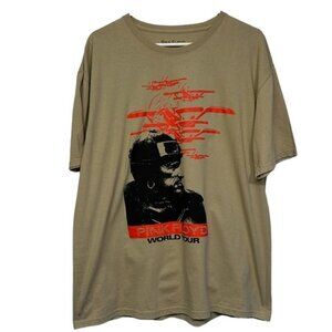 Men's PINK FLOYD WORLD TOUR "Still First In Space" Tan Shirt Size XL EUC #7465
